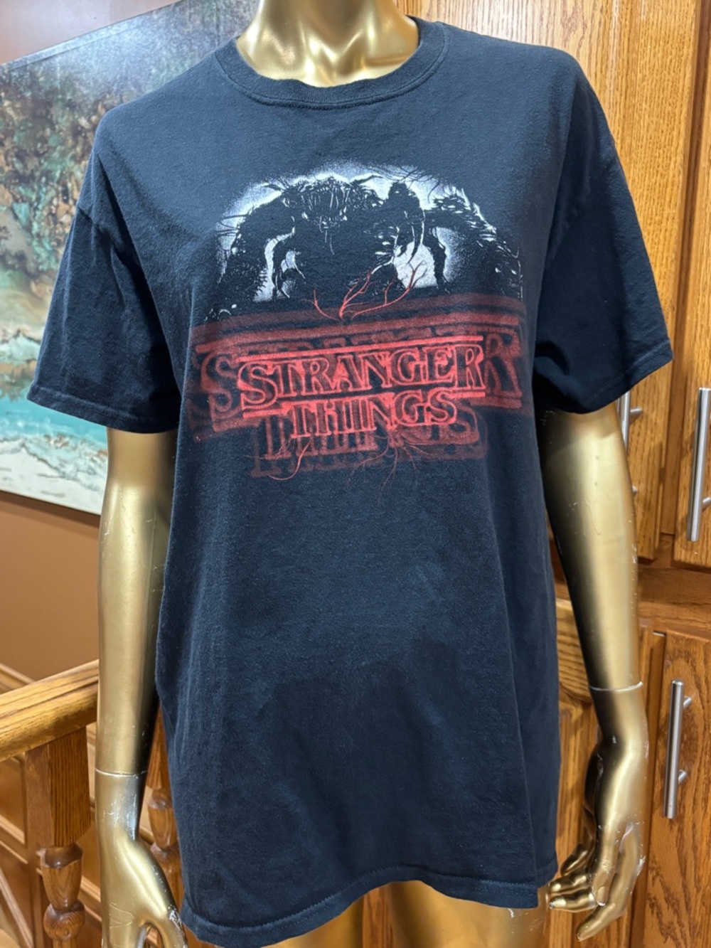 Stranger Things Black Short Sleeve Graphic Tee